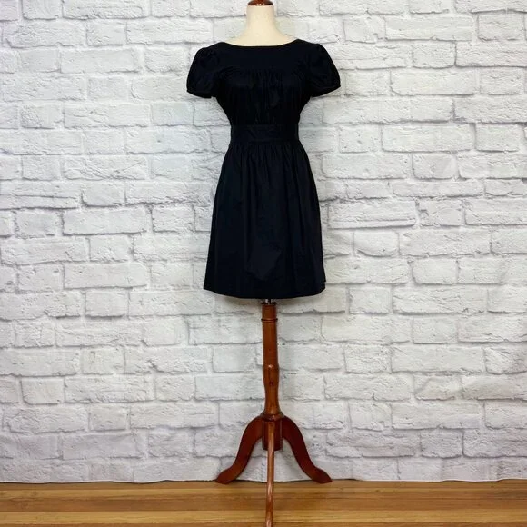 theory black mini dress ASYMMETRIC BALLOON BUSTIER DRESS IN BLACK | CULT MIA